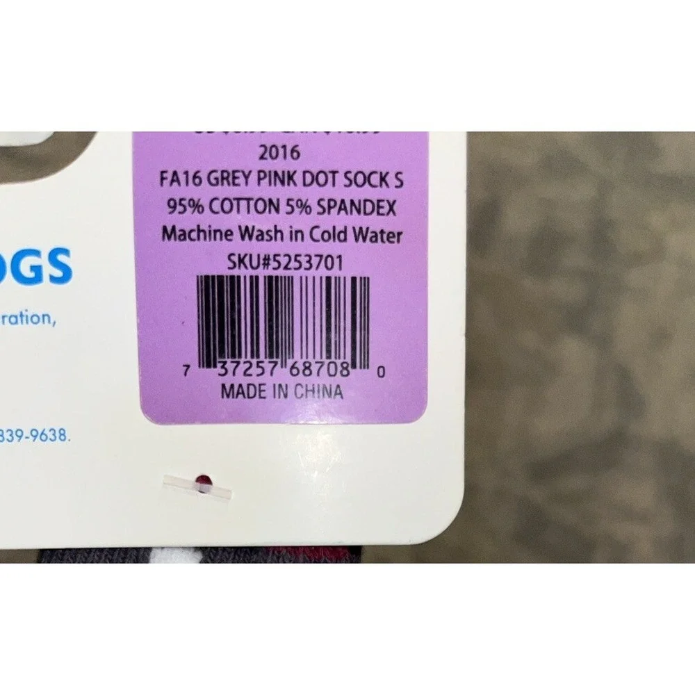 New Winter Warm Dog Pet Socks Anti-slip Sz Small ‎ Pink Dots